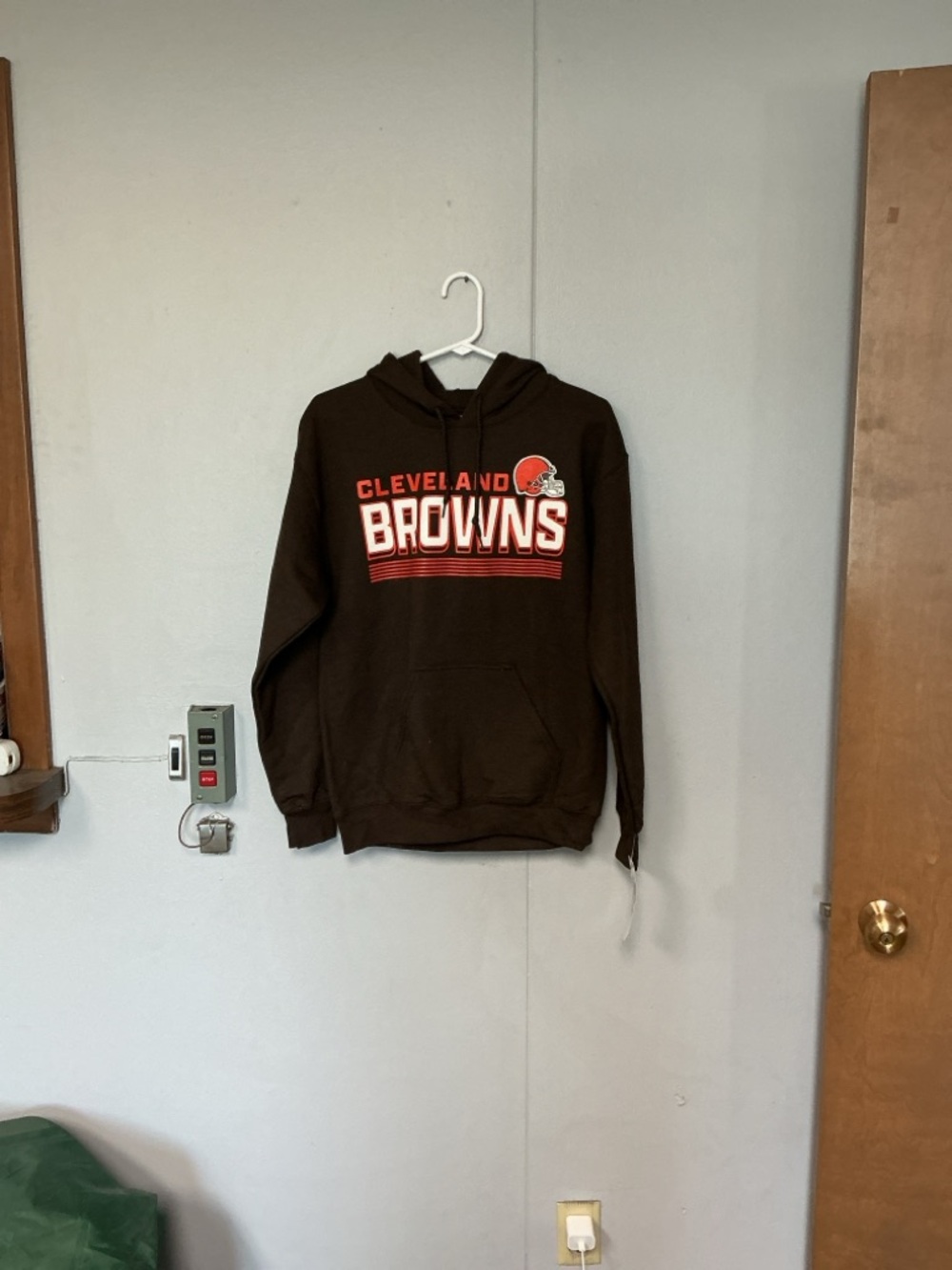 NFL Cleveland Browns Brown Pullover Hoodie with Orange and White Logo